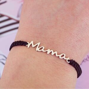 NEW| Mama Stainless Steel Braided Adjustable Charm Rope Design Bracelet